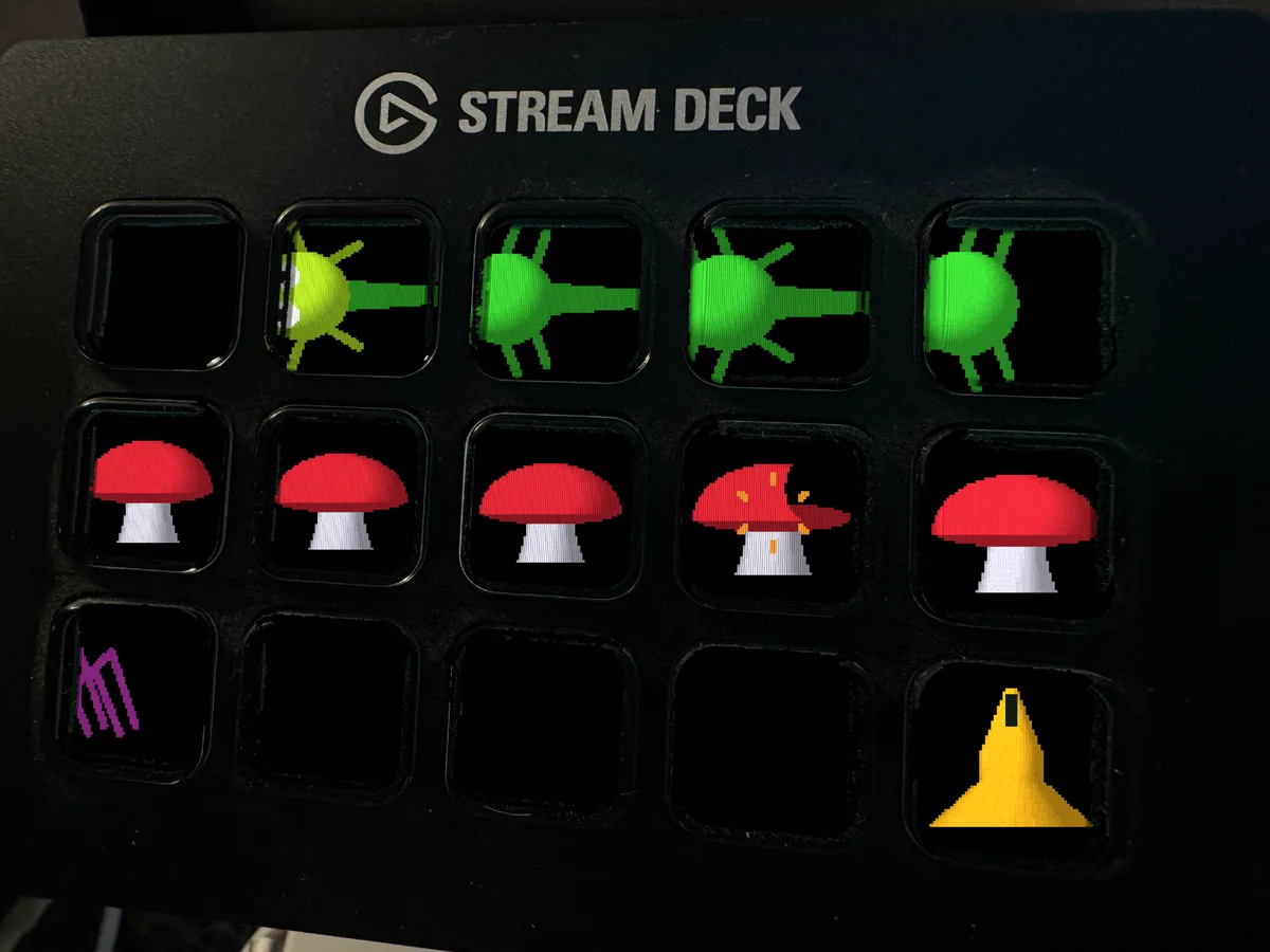 Bug Blaster shown running on a Stream Deck