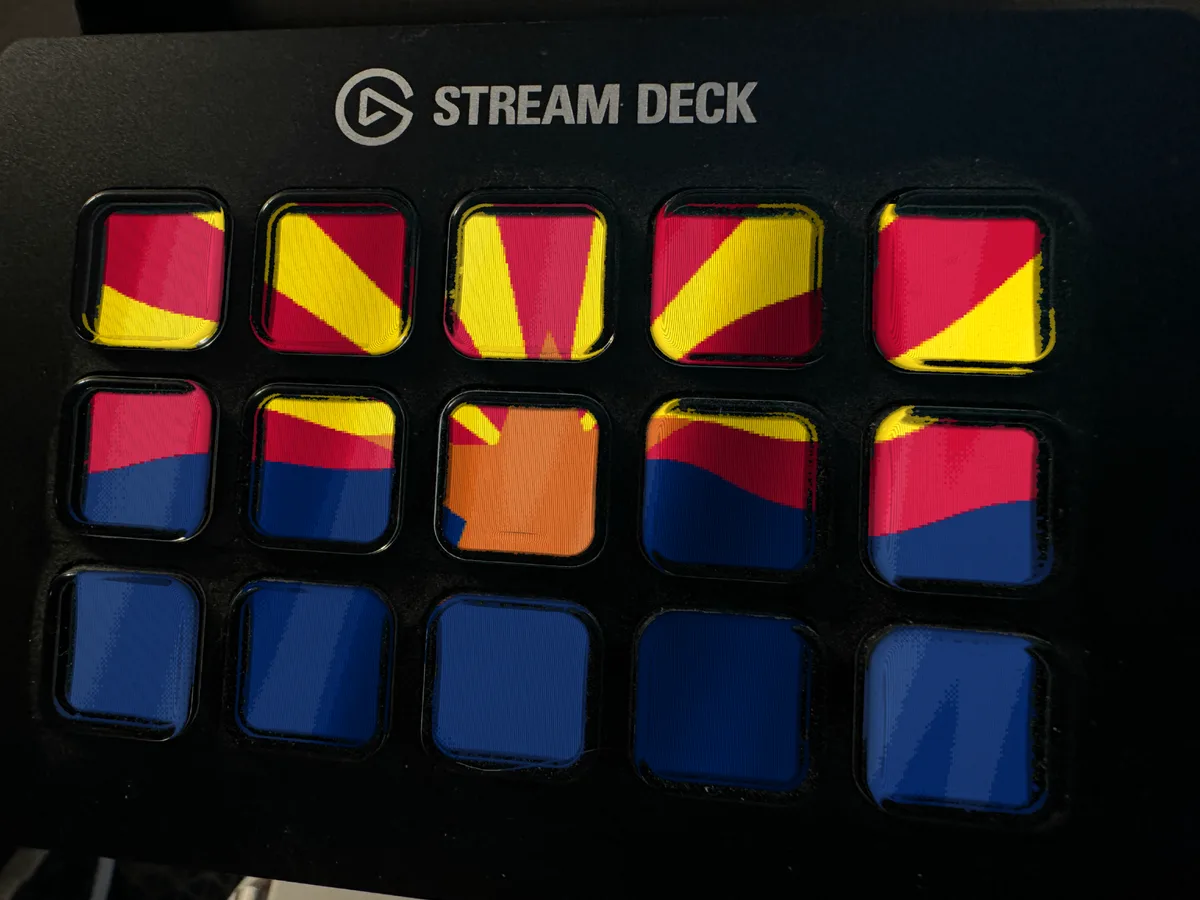 Arizona Flag shown running on a Stream Deck