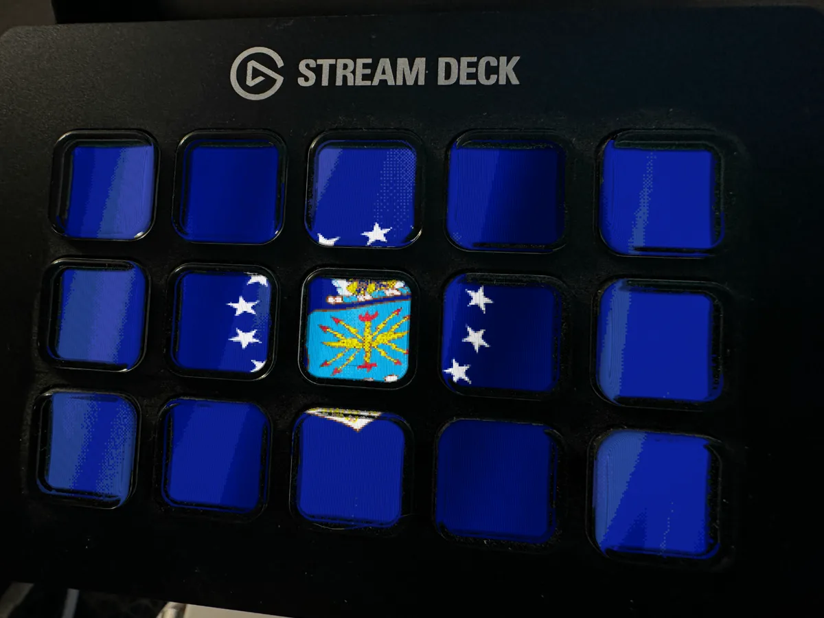 US Air Force Flag shown running on a Stream Deck