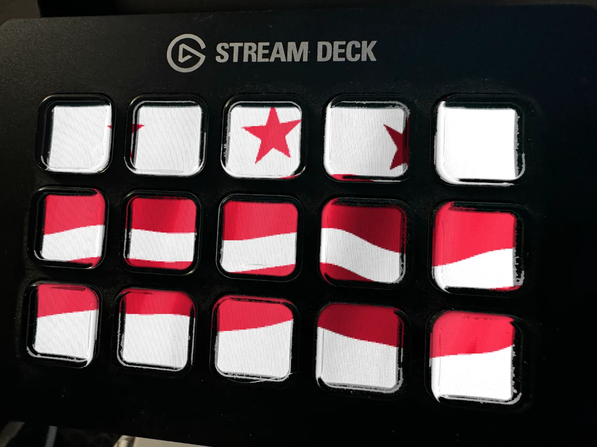 Washington DC Flag shown running on a Stream Deck