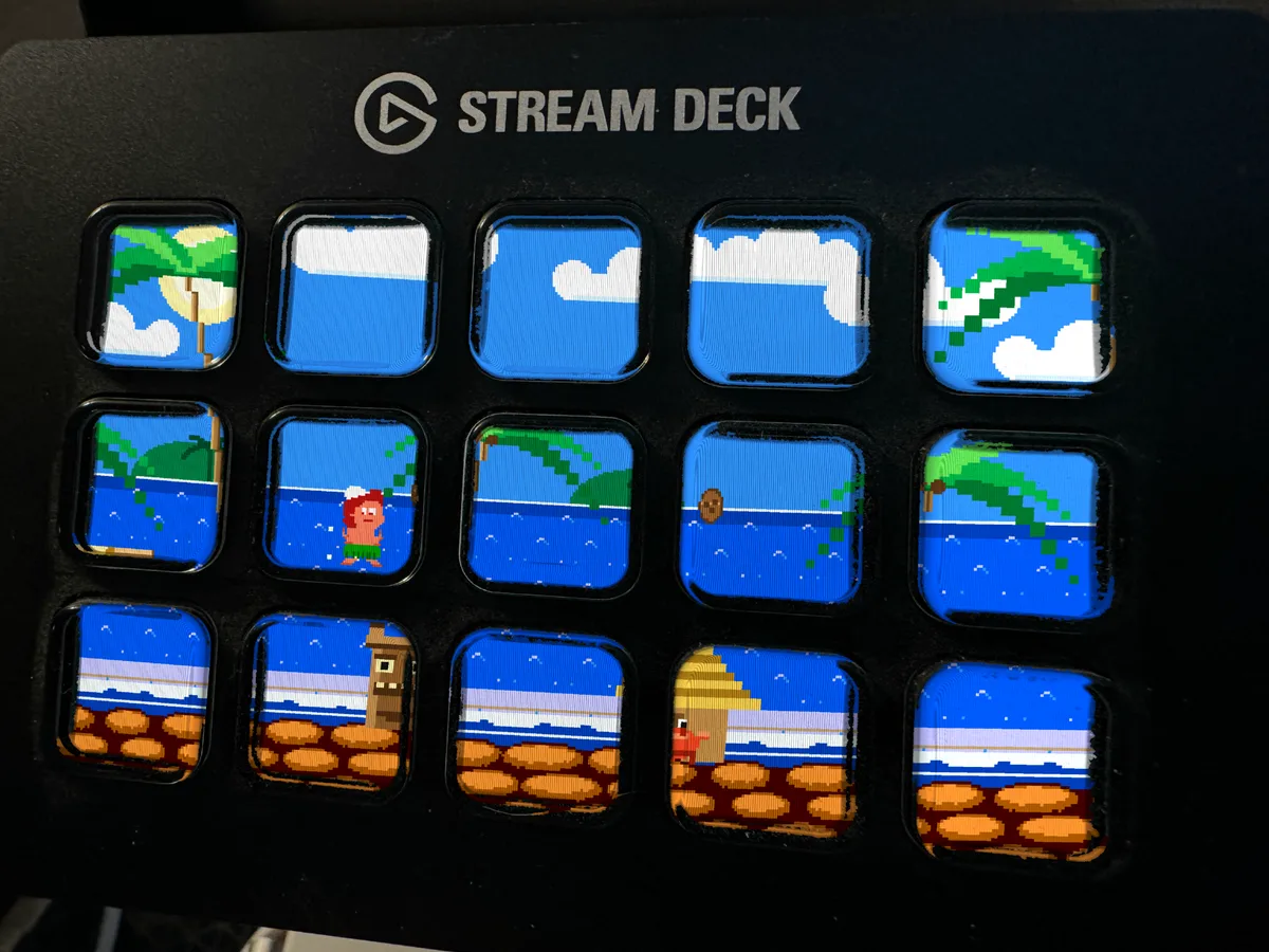 Coconut Run shown running on a Stream Deck