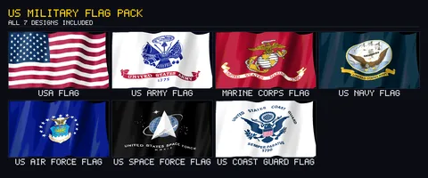 US Military Flag Pack — Stream Deck screensaver