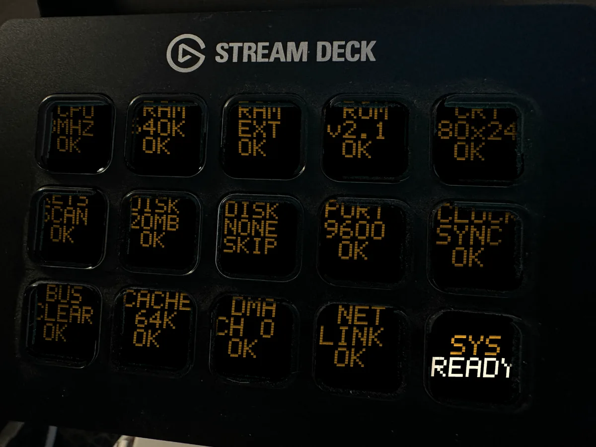 Cold Boot shown running on a Stream Deck