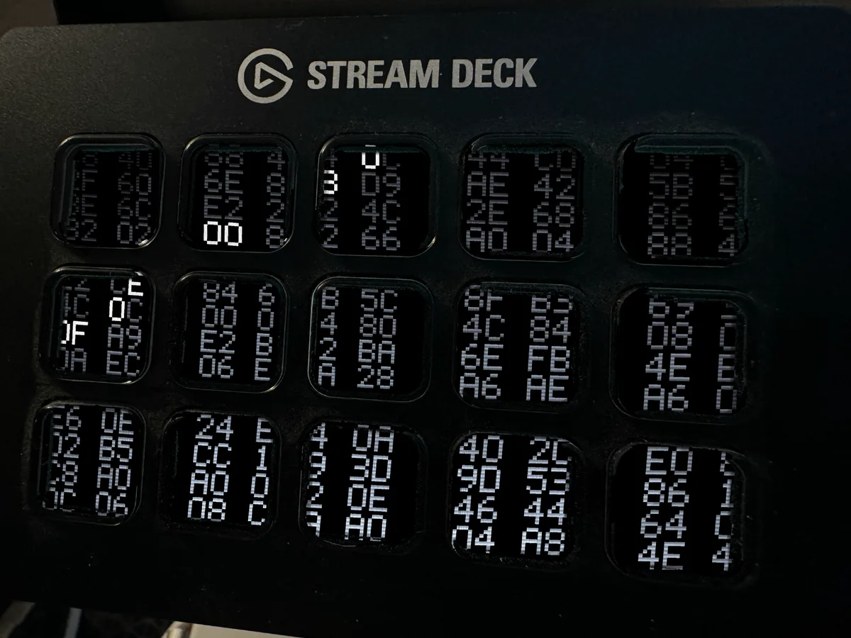 Core Dump shown running on a Stream Deck
