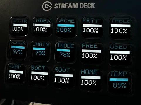 Disk Check — Stream Deck screensaver