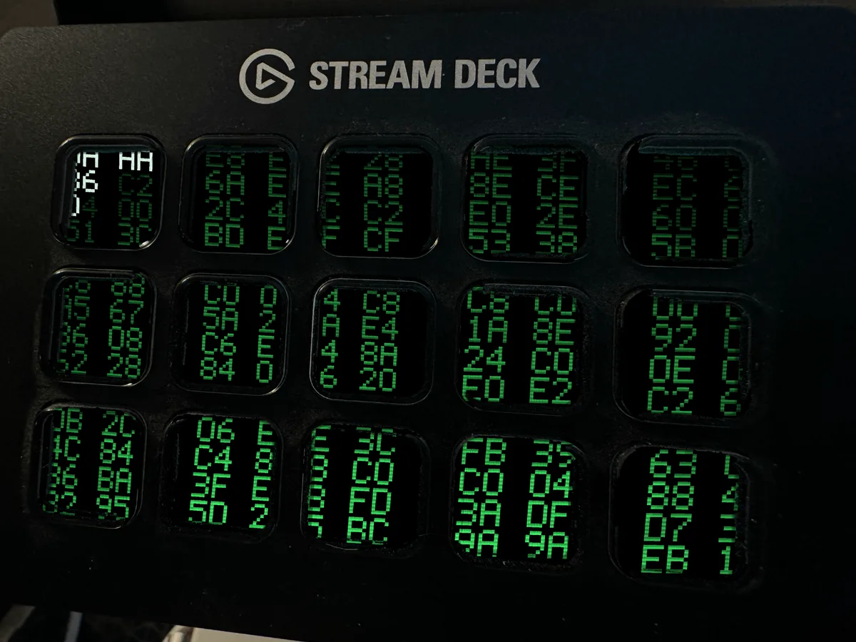 Memory Map shown running on a Stream Deck