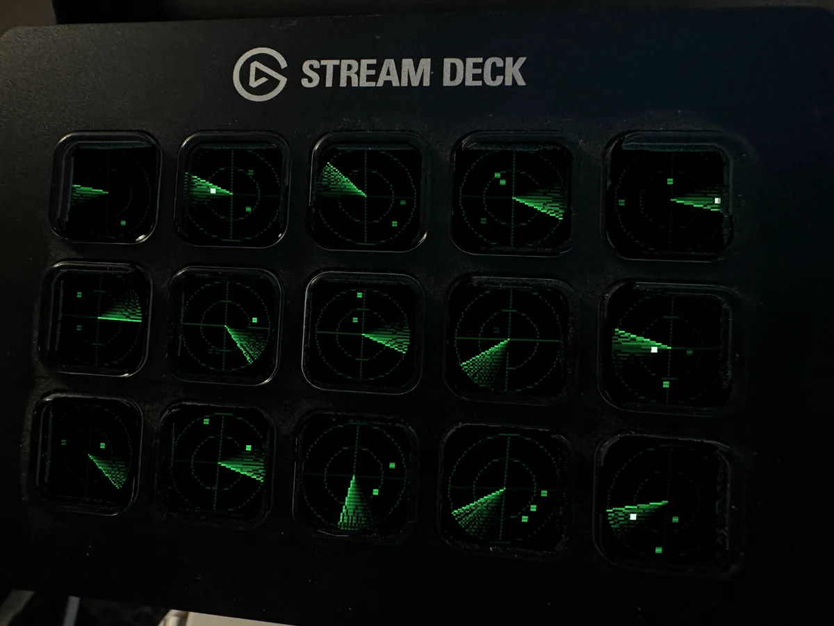 Radar Watch shown running on a Stream Deck