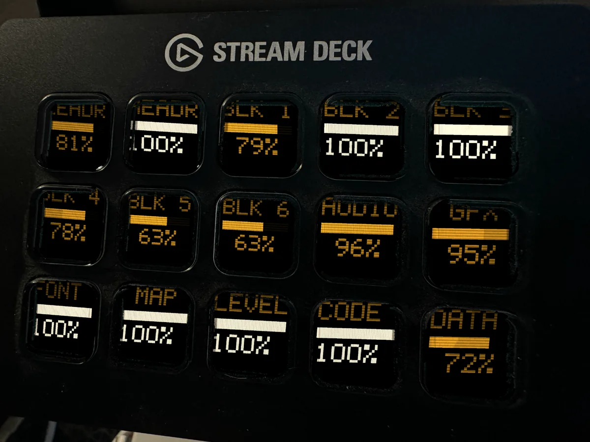 Tape Load shown running on a Stream Deck