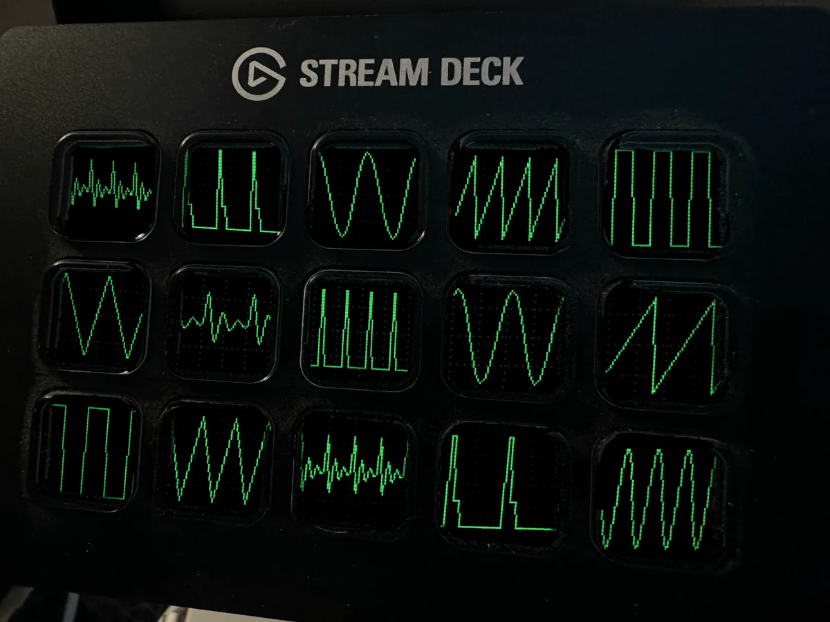 Test Bench shown running on a Stream Deck